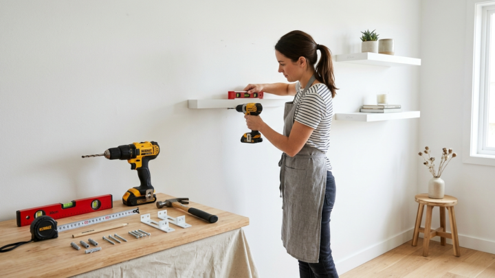 Lav DIY hylder til væggene uden at skade indbygningen