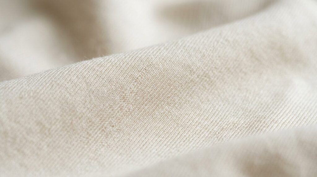 Tæt optagelse af bambusfibre i præmium-kvalitet viskosestof.