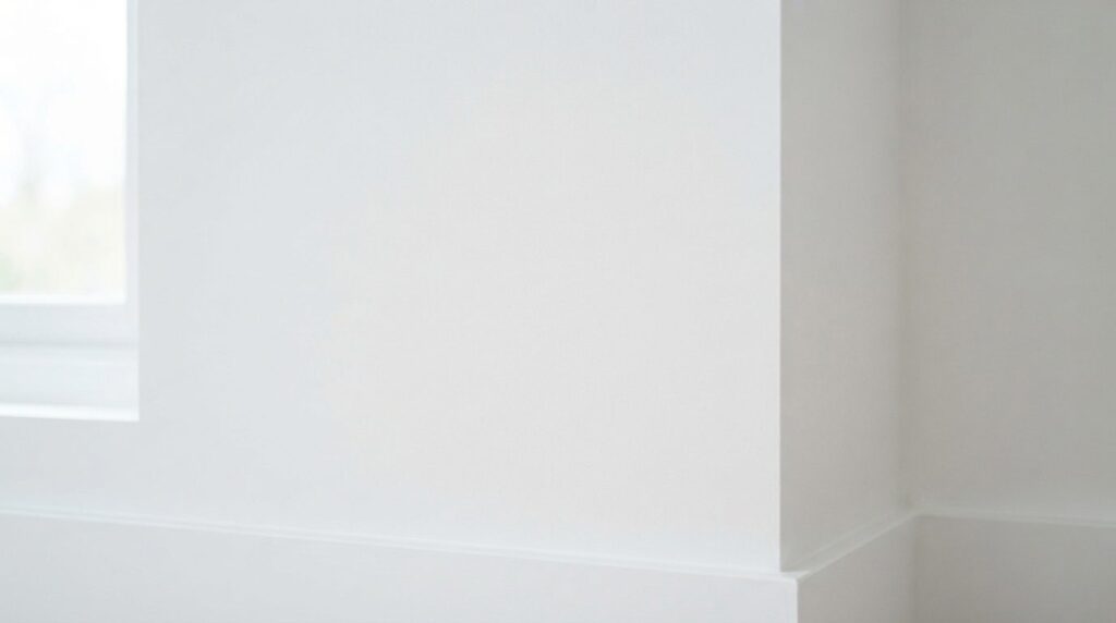 Close-up detail shot of freshly spray-painted smooth wall su